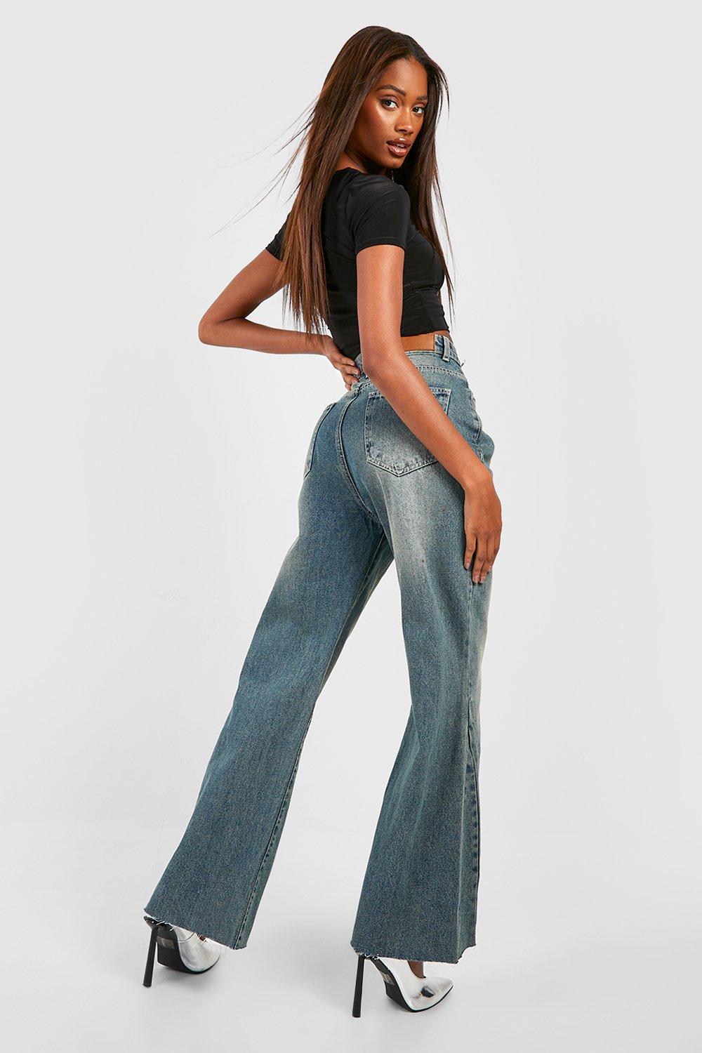 Vintage Wash Straight Leg Jeans boohoo